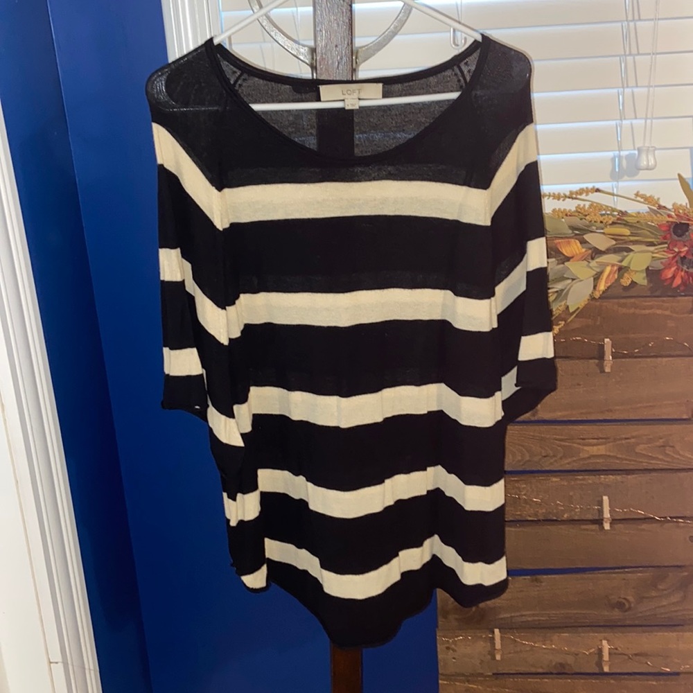 Black and white striped sweater
